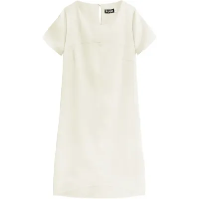 Rochie bej Trapezoid (435art)