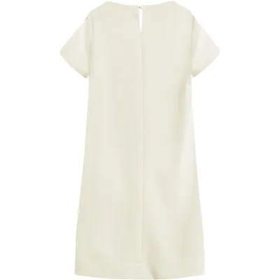 Rochie bej Trapezoid (435art)