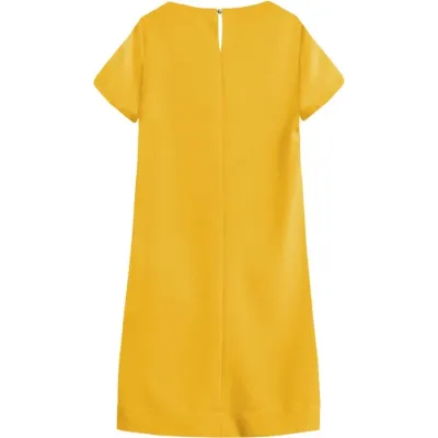 Rochie galben Trapezoid (435art)