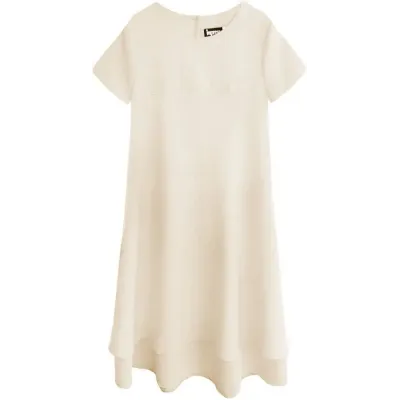 Rochie bej Trapezoid (436art)