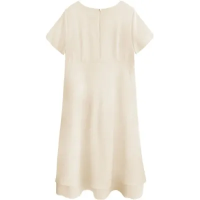 Rochie bej Trapezoid (436art)