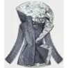 Jacheta pentru femei cu inserții decorative gri (mm50)