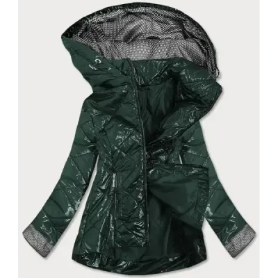 Sacou verde pentru femei Glossy (b9573)