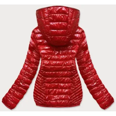 Jacheta de damă murată cu glugă roșie (b9752)