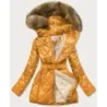 Jacheta de iarna stralucitoare pe urs galben (w756)