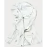 Jacheta de blană cu glugă albă (br9596-26)