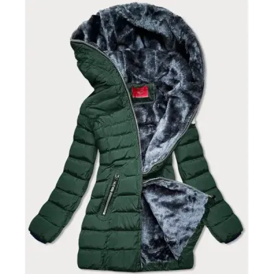 Jacheta de iarna cu gluga verde (m-133)