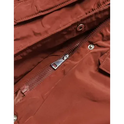Jacheta de iarna pentru femei cu curea din caramida (f7039-5)