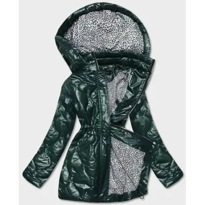 Jacheta pentru femei cu căptușeală decorativă verde închis (bh2182)