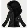 Sacou sport negru moale pentru femei (hd182)