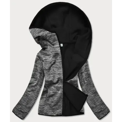 Bluza femeii pe blana gri melanj (hd111-3)