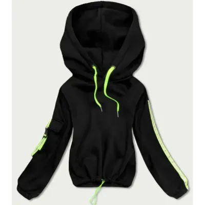 Costum negru scurt de bumbac (26031)