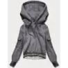 Costum de trening scurt pentru femei cu gri kerosen (2600)