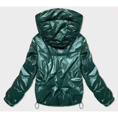 Jacheta scurtă cu două fețe verde/bej (bh-2204big)