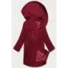 Haina pentru femei plus dimensiunea cu capota burgundy (2728)