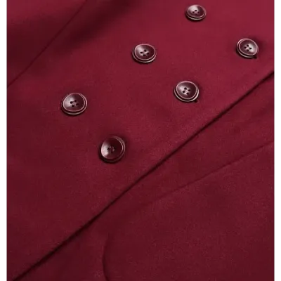 Haina pentru femei plus dimensiunea cu capota burgundy (2728)