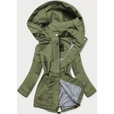 Kurtka damska z kapturem khaki (can-563)