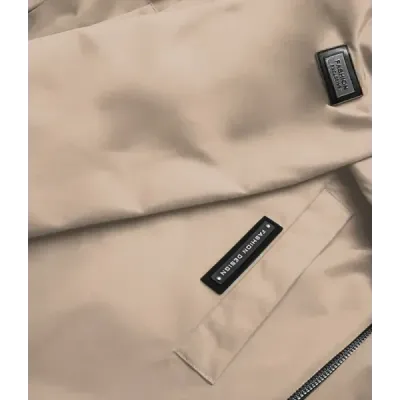 Sacou bej pentru femei drepte (b8018-12)