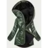 Jacheta pentru femei cu patinaj verde decorativ (br8101-10)