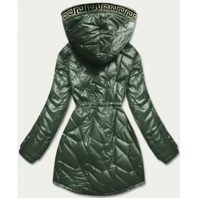 Jacheta pentru femei cu patinaj verde decorativ (br8101-10)