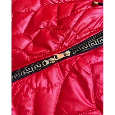 Jacheta pentru femei cu patinaj rosu decorativ (b8092-4)
