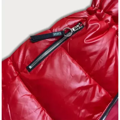 Jacheta metalică de culoare roșie (b8029-4)
