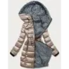 Jacheta metalică cu fețe duble de cacao (b8070-12)