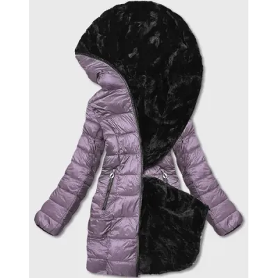 Jachetă cu două fețe violet pentru femei (b8053-51)
