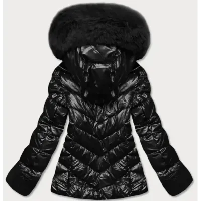 Jacheta scurta cu blana neagra (TY036-1)