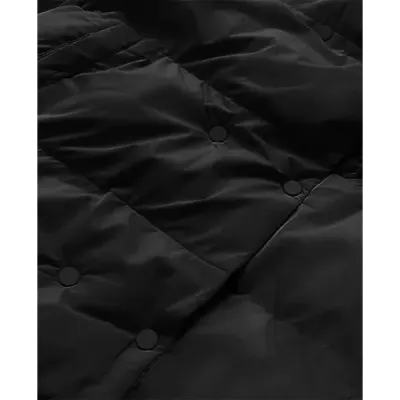 Jacheta scurta de iarna cu picior mare negru (5m729-392)