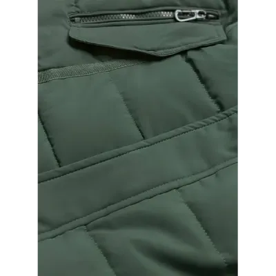 Geaca verde asimetrică de iarnă (m-21301)