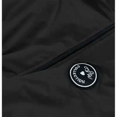 Damska parka oversize czarna (B8080-1)