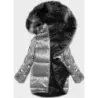 Geacă de mărime gri-negru cu două fețe (h-1088-61)