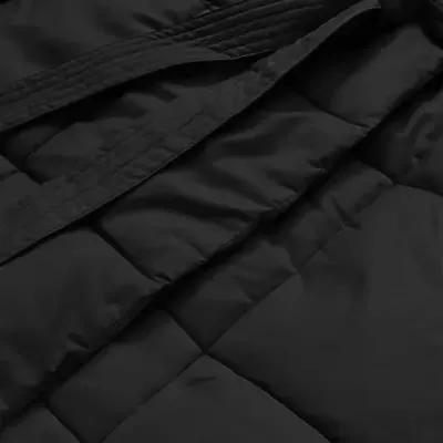 Haină de iarnă pentru femei cu dungi negre (2M-061)
