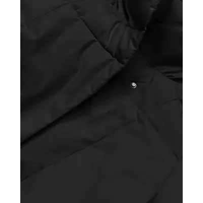 Haină de iarnă pentru femei cu dungi negre (2M-061)