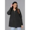 Capacul negru alpaca glugă (B6007)