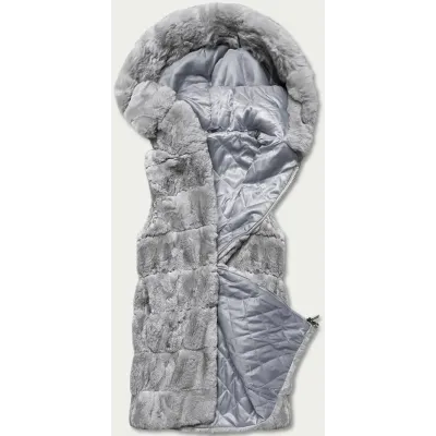 Vestă de blană gri (B8059-9)