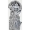 Vestă de blană gri (B8059-9)