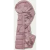 Vestă lungă de femeie roz şi pufoasă (5M726-46)