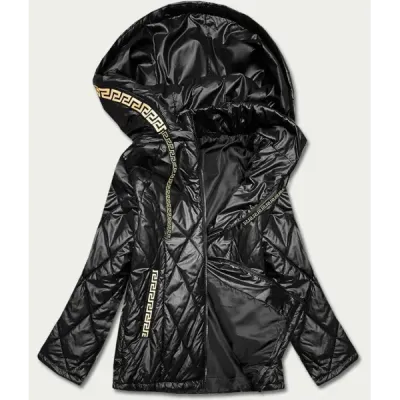 Jacheta pentru femei cu finisaj negru decorativ (B8097-1)