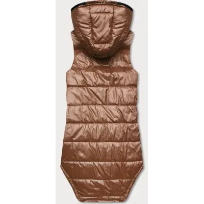 Vestă tricotată cu fund de caramel geometric (B0122-22)