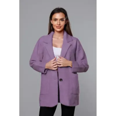 Capac de lână scurtă alpaca violet (7108-1)