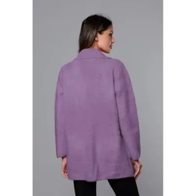 Capac de lână scurtă alpaca violet (7108-1)
