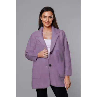 Capac de lână scurtă alpaca violet (7108-1)