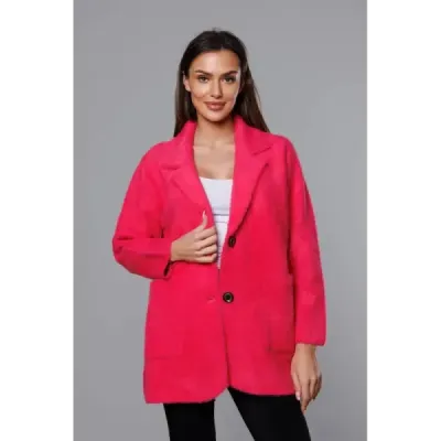 Acoperire de lână scurtă alpaca fuxia (7108-1)
