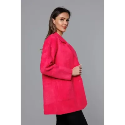 Acoperire de lână scurtă alpaca fuxia (7108-1)