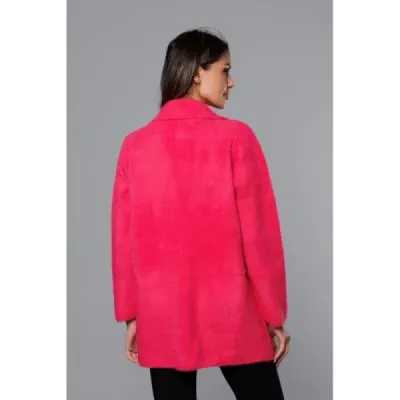 Acoperire de lână scurtă alpaca fuxia (7108-1)