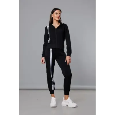Urme pentru femei cu dungi decorative albe şi negre (KK0052)