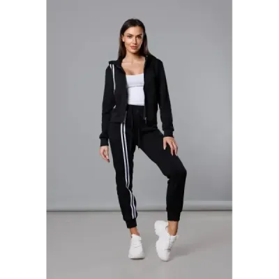 Urme pentru femei cu dungi decorative albe şi negre (KK0052)