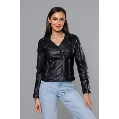 Jacheta cadru cu flapsuri negre (11Z8037)